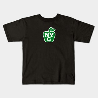 NYC Green and White Big Apple Kids T-Shirt